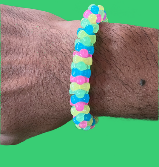 Glow in the Dark Rainbow Fidget Bracelet