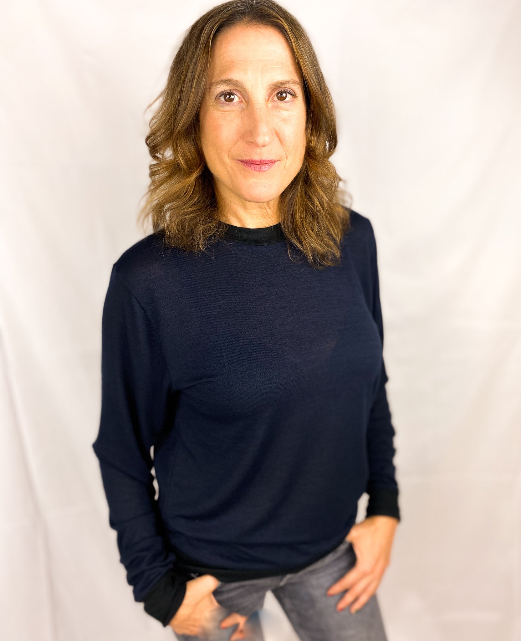 "The Everywhere" Super Soft Sweater, Navy